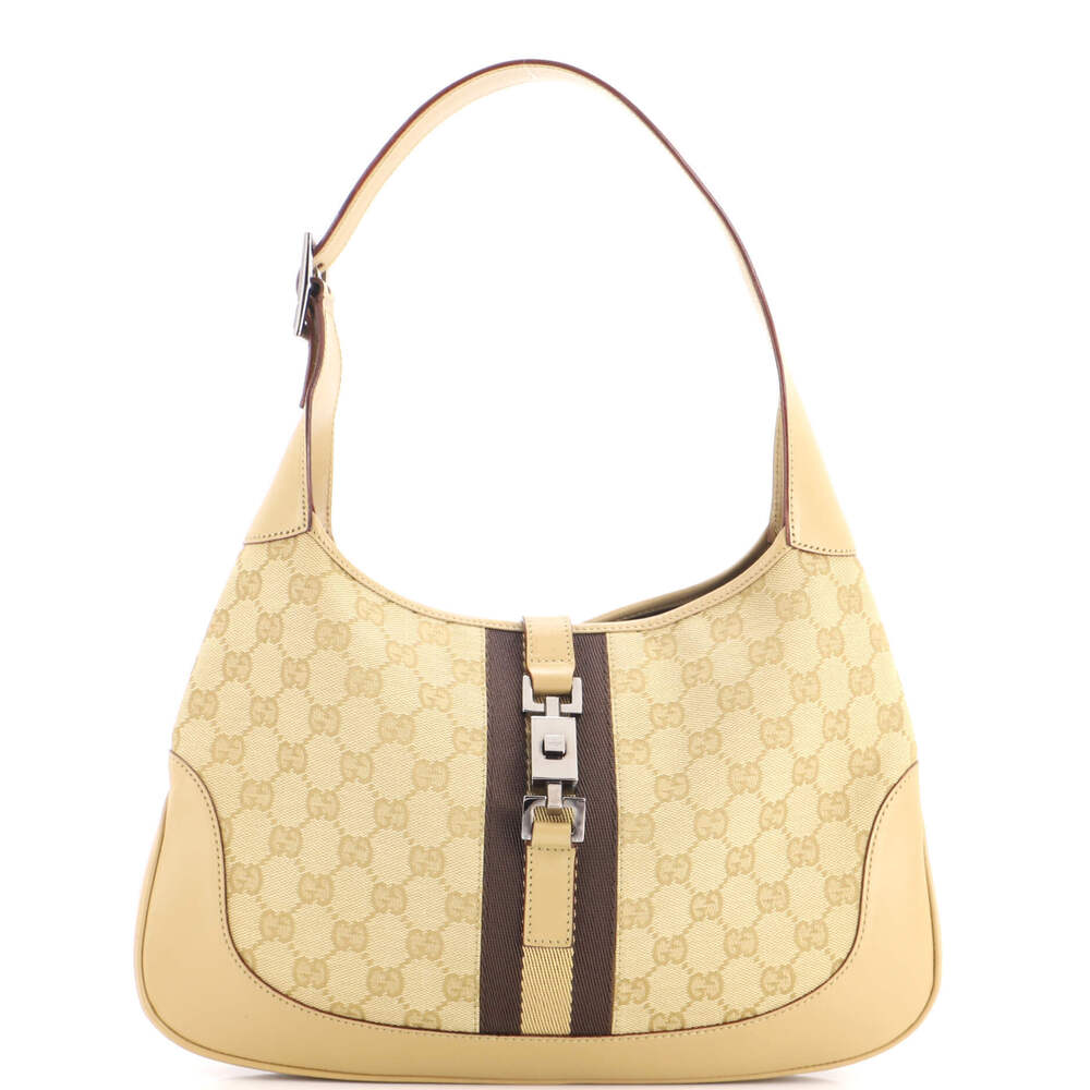 Gucci Medium Web Jackie O Hobo GG Canvas